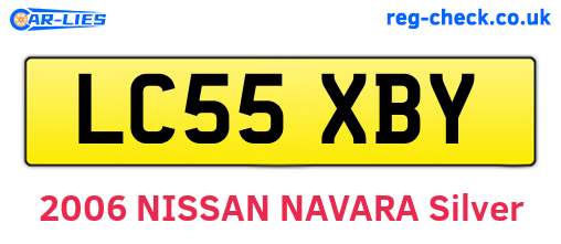 LC55XBY are the vehicle registration plates.