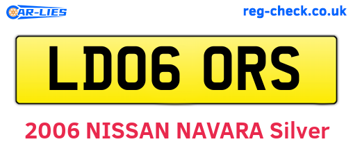 LD06ORS are the vehicle registration plates.