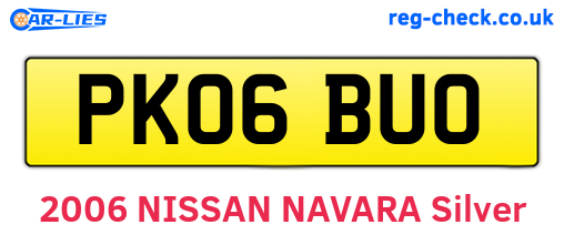 PK06BUO are the vehicle registration plates.