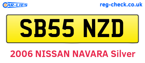 SB55NZD are the vehicle registration plates.
