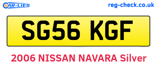 SG56KGF are the vehicle registration plates.
