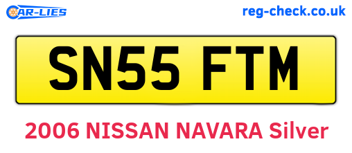 SN55FTM are the vehicle registration plates.