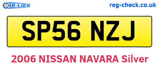 SP56NZJ are the vehicle registration plates.