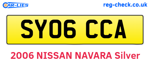 SY06CCA are the vehicle registration plates.