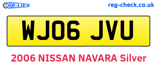 WJ06JVU are the vehicle registration plates.