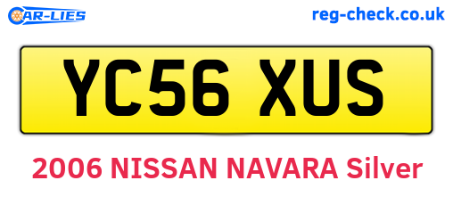 YC56XUS are the vehicle registration plates.