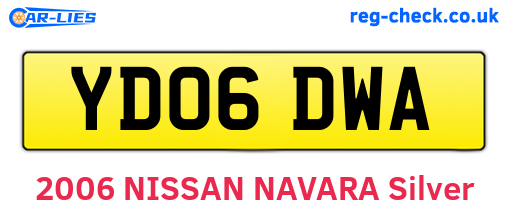 YD06DWA are the vehicle registration plates.