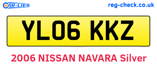 YL06KKZ are the vehicle registration plates.