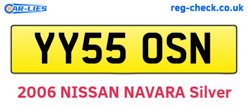 YY55OSN are the vehicle registration plates.