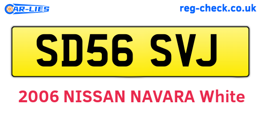 SD56SVJ are the vehicle registration plates.