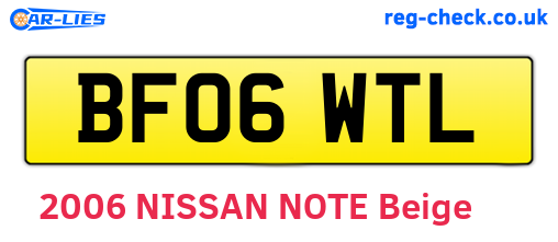 BF06WTL are the vehicle registration plates.