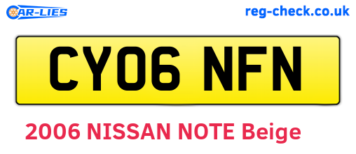 CY06NFN are the vehicle registration plates.