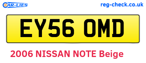 EY56OMD are the vehicle registration plates.
