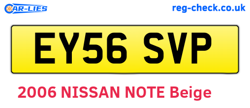 EY56SVP are the vehicle registration plates.