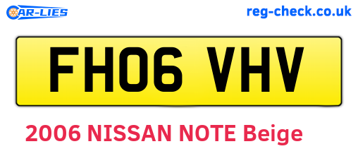 FH06VHV are the vehicle registration plates.