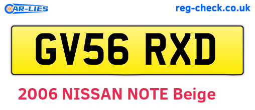 GV56RXD are the vehicle registration plates.