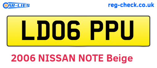 LD06PPU are the vehicle registration plates.