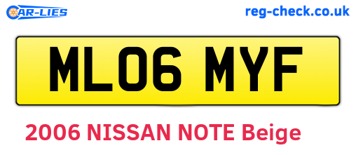ML06MYF are the vehicle registration plates.