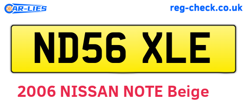 ND56XLE are the vehicle registration plates.