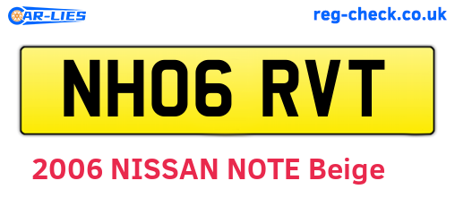 NH06RVT are the vehicle registration plates.