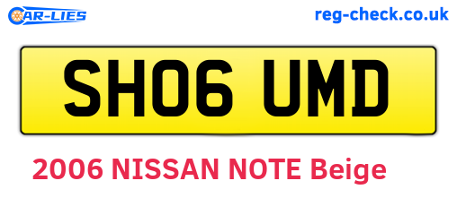 SH06UMD are the vehicle registration plates.