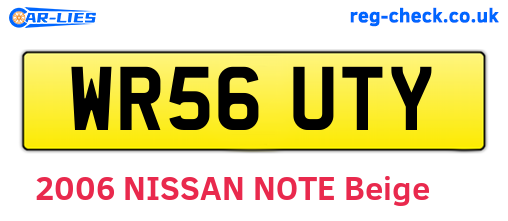 WR56UTY are the vehicle registration plates.