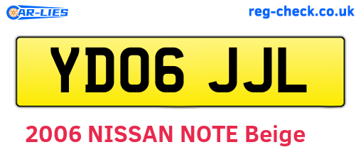 YD06JJL are the vehicle registration plates.