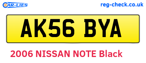 AK56BYA are the vehicle registration plates.