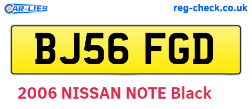 BJ56FGD are the vehicle registration plates.