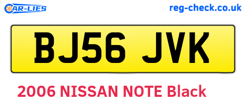 BJ56JVK are the vehicle registration plates.