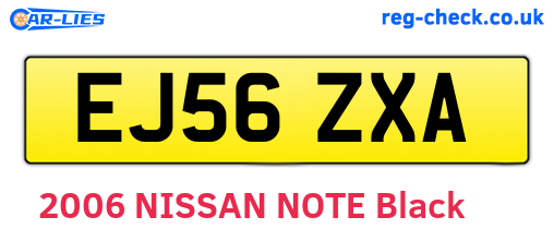 EJ56ZXA are the vehicle registration plates.