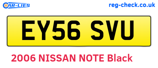 EY56SVU are the vehicle registration plates.