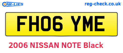 FH06YME are the vehicle registration plates.