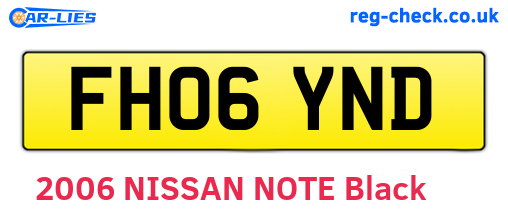 FH06YND are the vehicle registration plates.
