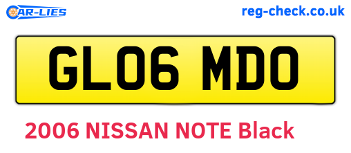 GL06MDO are the vehicle registration plates.