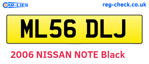 ML56DLJ are the vehicle registration plates.