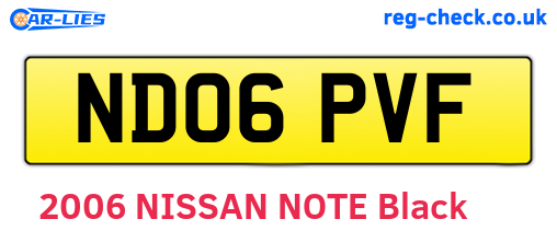 ND06PVF are the vehicle registration plates.