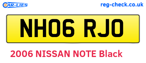 NH06RJO are the vehicle registration plates.