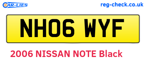 NH06WYF are the vehicle registration plates.