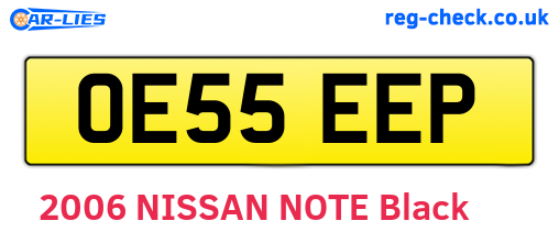 OE55EEP are the vehicle registration plates.