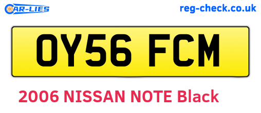 OY56FCM are the vehicle registration plates.