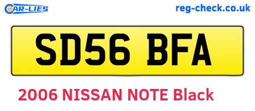 SD56BFA are the vehicle registration plates.