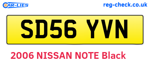 SD56YVN are the vehicle registration plates.