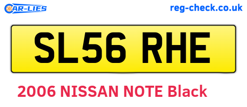 SL56RHE are the vehicle registration plates.
