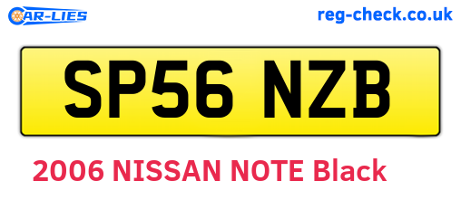 SP56NZB are the vehicle registration plates.