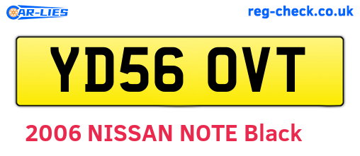 YD56OVT are the vehicle registration plates.
