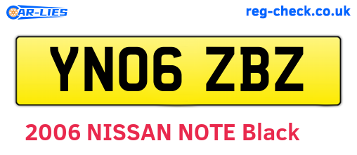 YN06ZBZ are the vehicle registration plates.