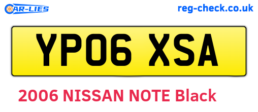 YP06XSA are the vehicle registration plates.