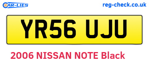 YR56UJU are the vehicle registration plates.
