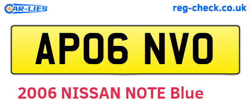 AP06NVO are the vehicle registration plates.